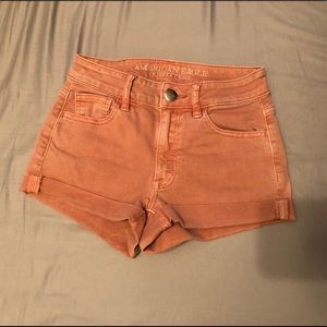American Eagle Salmon Hi-Rise Shorts (00)